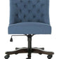 Safavieh Soho Tufted Linen Swivel Desk Chair - Navy | Office Chairs | Modishstore - 2
