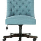 Safavieh Soho Tufted Linen Swivel Desk Chair - Light Blue | Office Chairs | Modishstore - 2