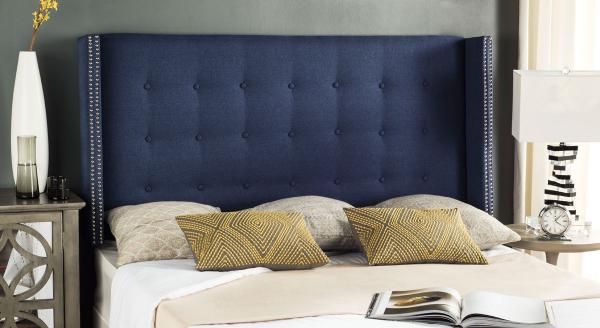 Safavieh Keegan Headboard Queen Size - Navy | Headboards | Modishstore - 3