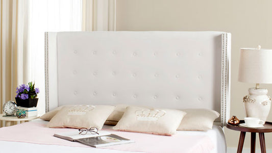 Safavieh Keegan Headboard Queen Size - White | Headboards | Modishstore