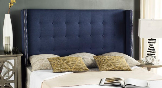 Safavieh Keegan Headboard Queen Size - Navy | Headboards | Modishstore