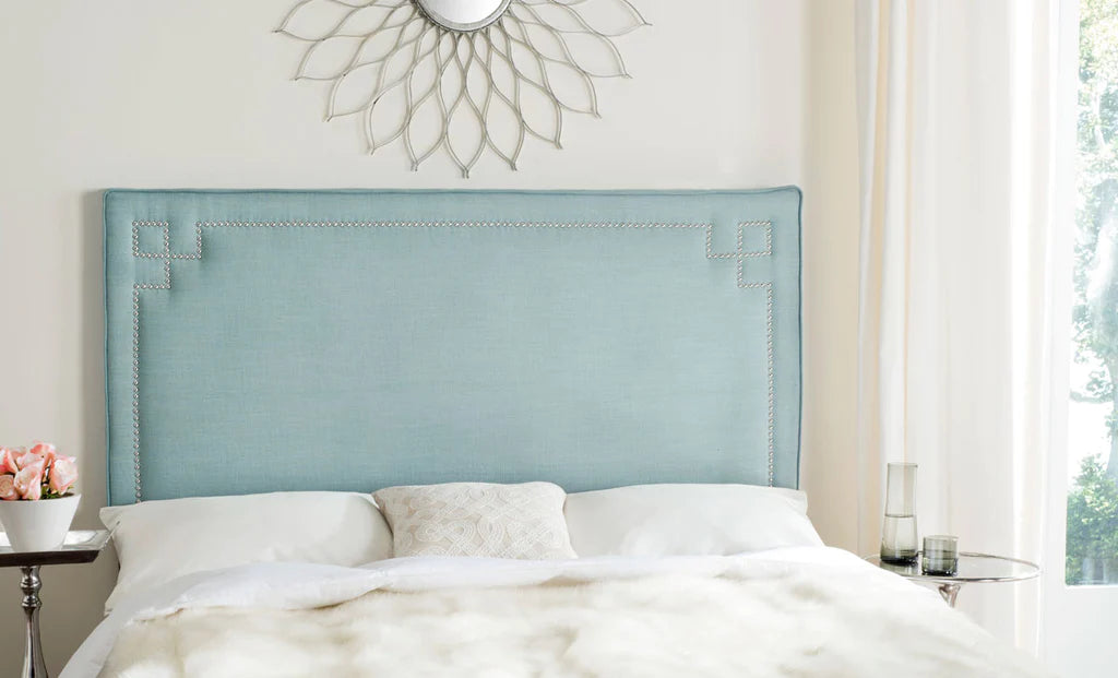 Safavieh Remington Queen Headboard Queen Size - Sky Blue | Headboards | Modishstore
