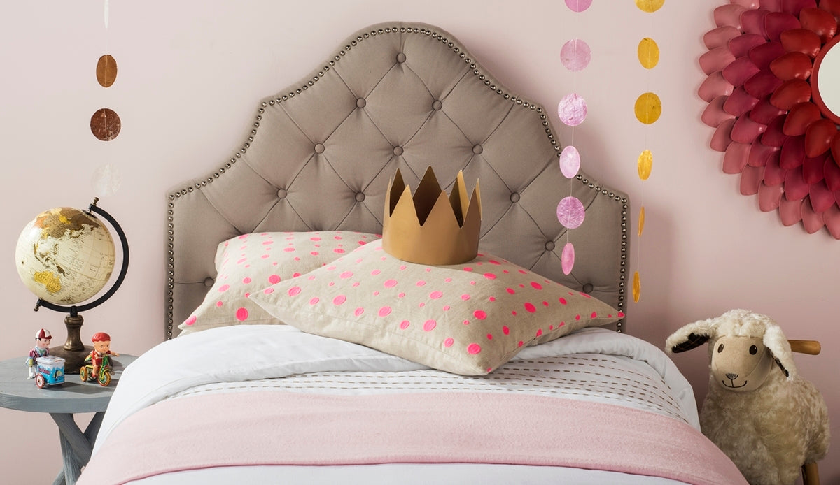 Safavieh Arebelle King Headboard King Size - Taupe | Headboards | Modishstore - 2