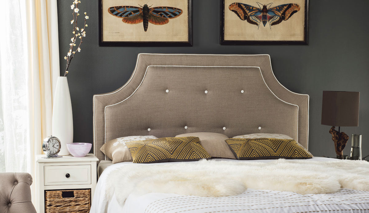 Safavieh Tallulah Headboard King Size - Oyster Grey | Headboards | Modishstore