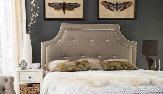 Safavieh Tallulah Headboard King Size - Oyster Grey | Headboards | Modishstore
