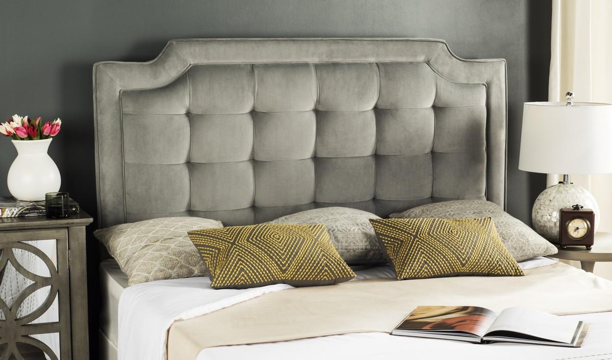 Safavieh Sapphire Headboard King Size - Pewter | Headboards | Modishstore