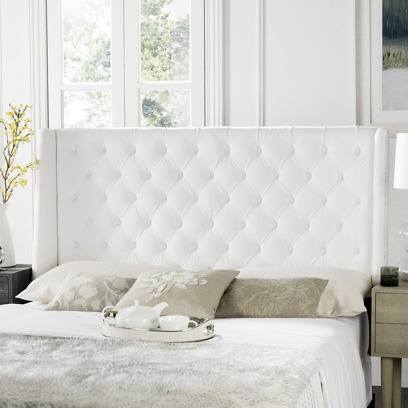 Safavieh London Headboard Queen Size - White | Headboards | Modishstore