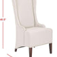 Safavieh Becall 20''H Linen Dining Chair - Silver Nail Heads | Dining Chairs | Modishstore - 2