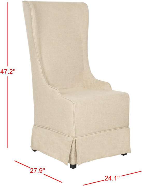 Safavieh Becall 20''H Linen Dining Chair | Dining Chairs | Modishstore - 4