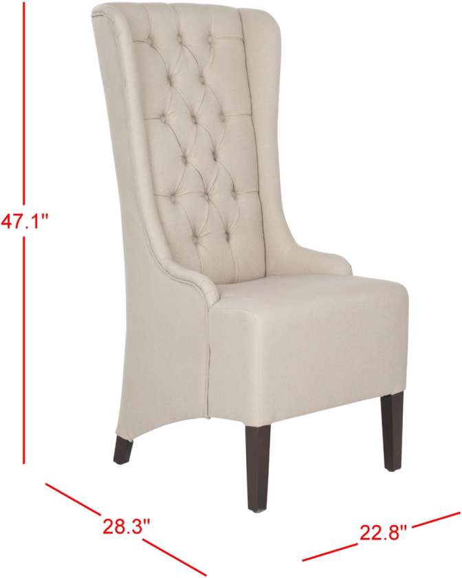Safavieh Becall 20''H Linen Dining Chair | Dining Chairs | Modishstore - 6
