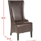 Safavieh Becall 20''H Leather Dining Chair | Dining Chairs | Modishstore - 3
