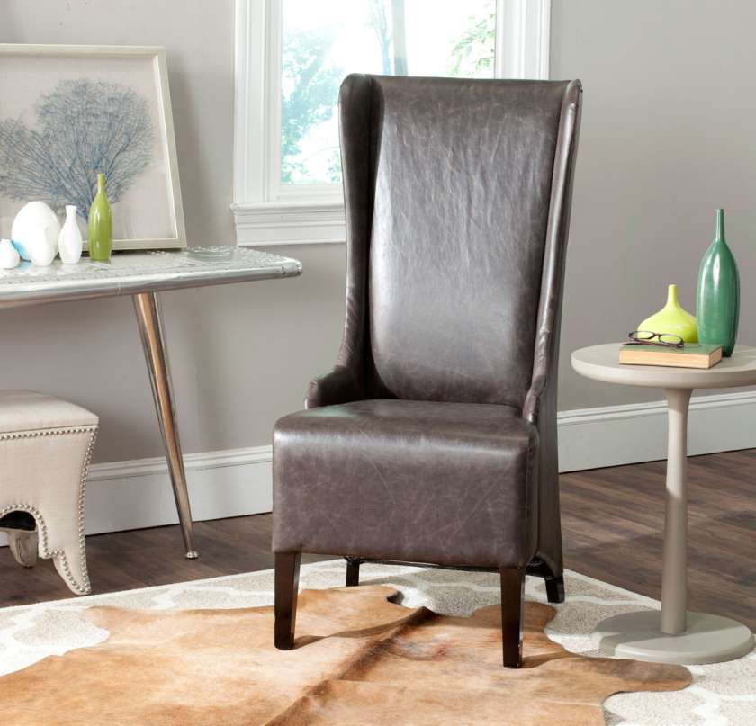 Safavieh Becall 20''H Leather Dining Chair | Dining Chairs | Modishstore - 2