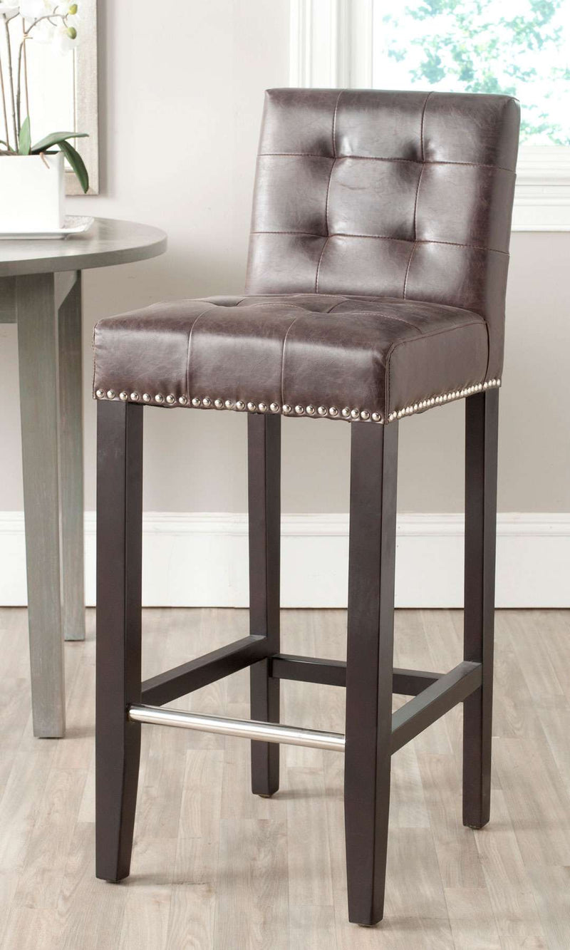 Safavieh Thompson Bar Stool - Antique Brown | Bar Stools | Modishstore