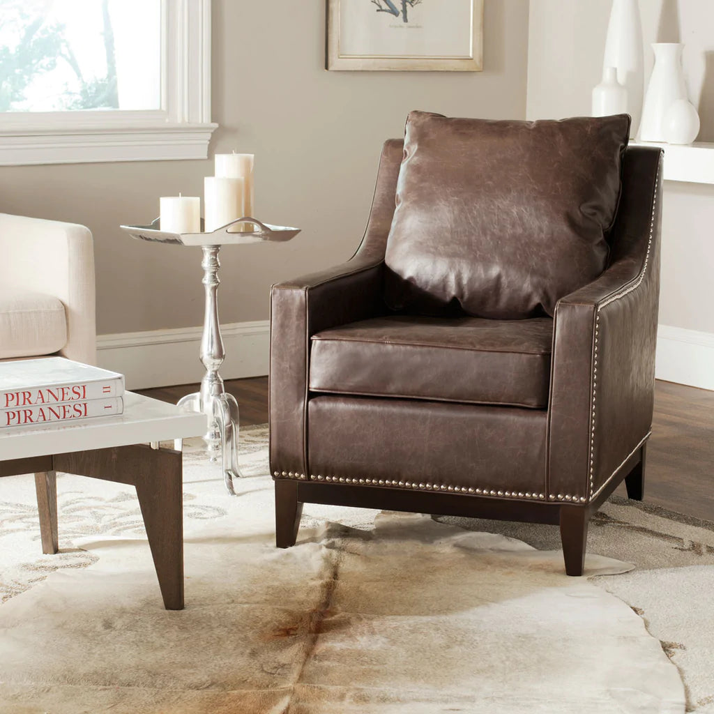 Safavieh Colton Club Chair - Antique Brown | Accent Chairs | Modishstore