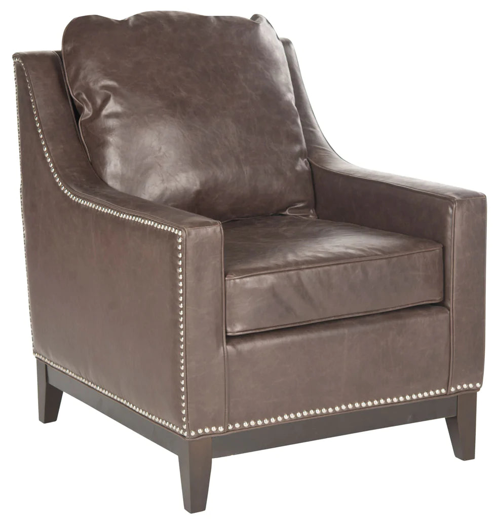 Safavieh Colton Club Chair - Antique Brown | Accent Chairs | Modishstore - 5