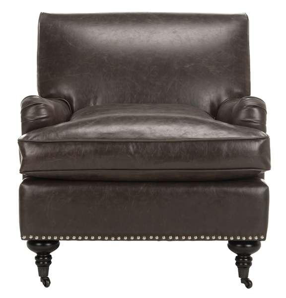 Safavieh Chloe Club Chair - Antique Brown | Accent Chairs | Modishstore - 2