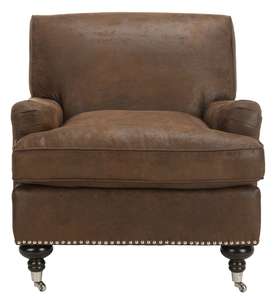 Safavieh Chloe Club Chair - Brown | Accent Chairs | Modishstore - 2