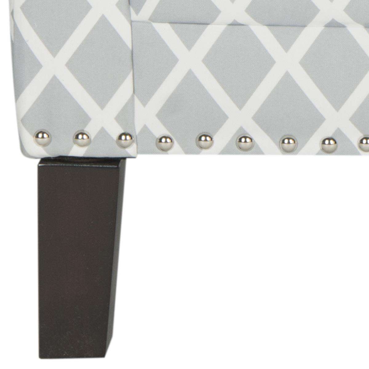 Safavieh Buckler Club Chair - Silver Nail Heads - Gray | Accent Chairs | Modishstore - 4