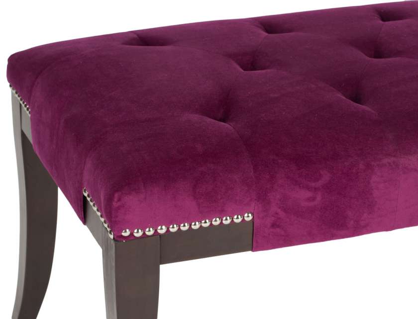 Safavieh Gibbons Bench - Silver Nail Heads | Benches | Modishstore - 3