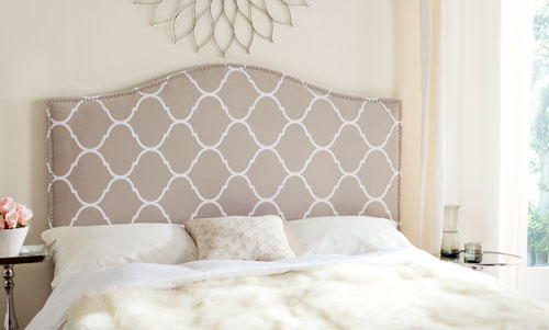 Safavieh Connie Queen Headboard Queen Size - Pearl Grey | Headboards | Modishstore