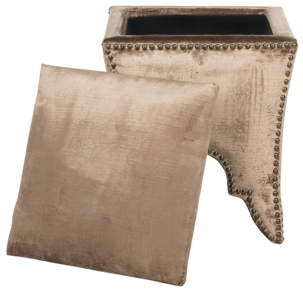 Safavieh Deidra Ottoman - Silver Nail Heads | Ottomans | Modishstore - 22