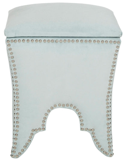 Safavieh Deidra Ottoman - Silver Nail Heads | Ottomans | Modishstore - 5