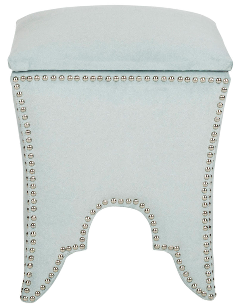 Safavieh Deidra Ottoman - Silver Nail Heads | Ottomans | Modishstore - 5