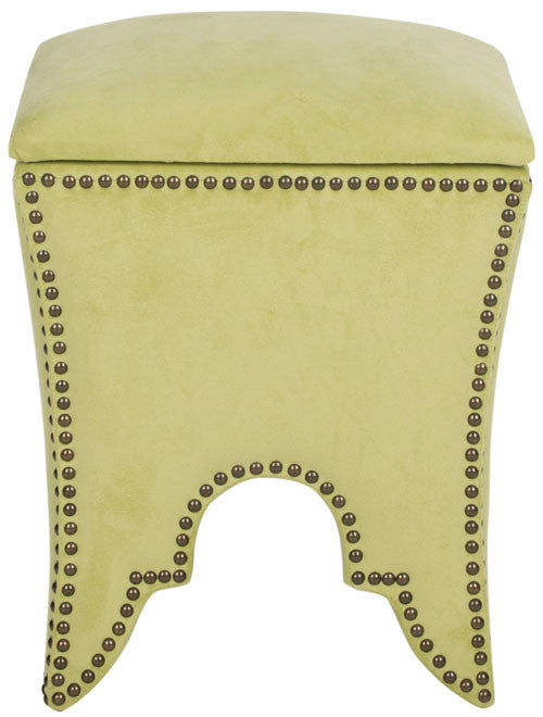 Safavieh Deidra Ottoman - Silver Nail Heads | Ottomans | Modishstore - 7