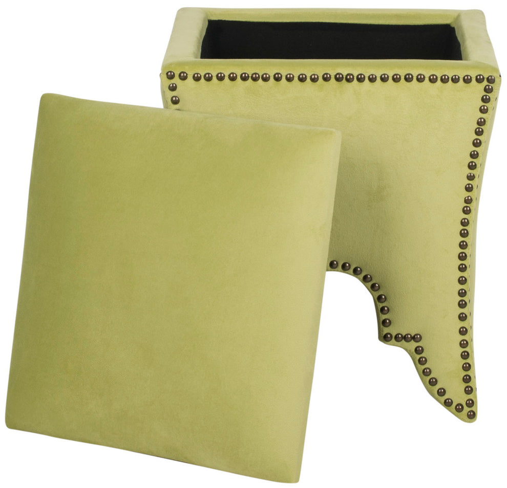 Safavieh Deidra Ottoman - Silver Nail Heads | Ottomans | Modishstore - 30