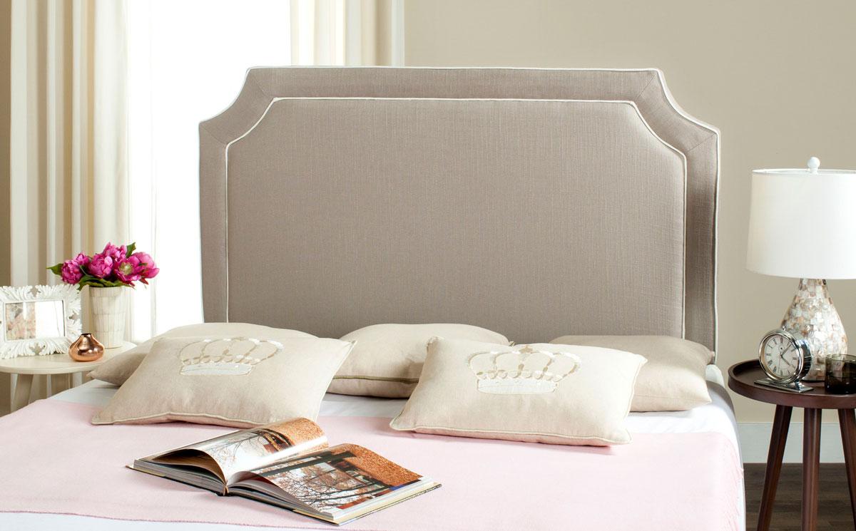 Safavieh Dane Queen Headboard Queen Size - Oyster Grey | Headboards | Modishstore