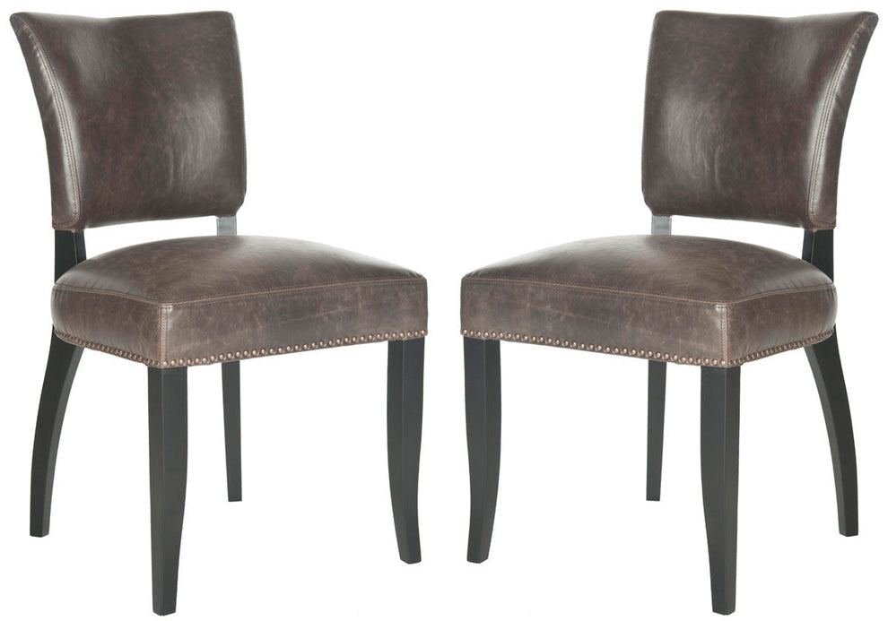 Safavieh Desa Side Chair - Brass Nail Heads | Dining Chairs | Modishstore - 4