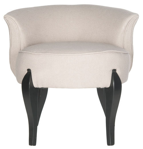 Safavieh Mora French Leg Linen Vanity Chair | Accent Chairs | Modishstore - 1