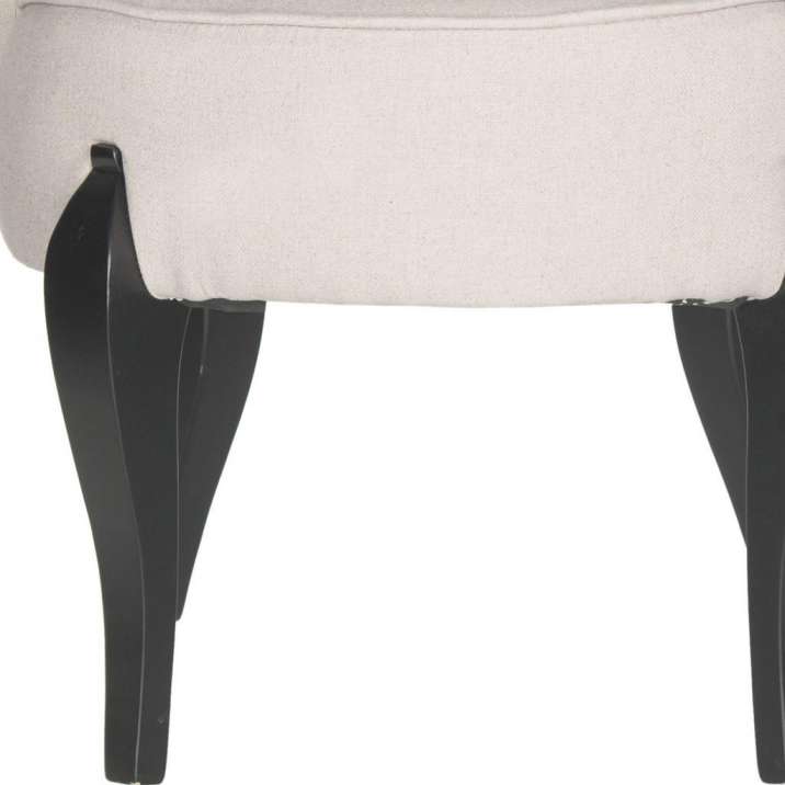 Safavieh Mora French Leg Linen Vanity Chair | Accent Chairs | Modishstore - 6