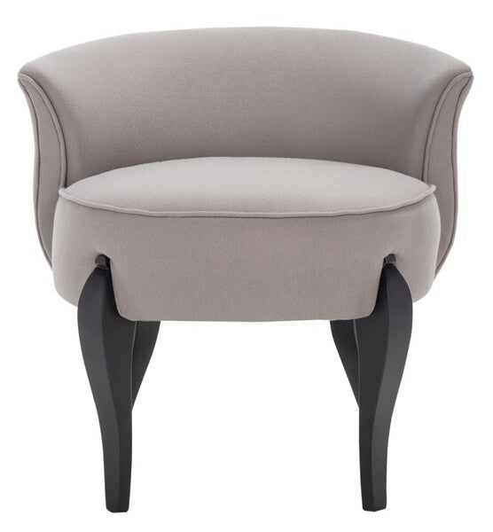 Safavieh Mora French Leg Linen Vanity Chair | Accent Chairs |  Modishstore  - 2