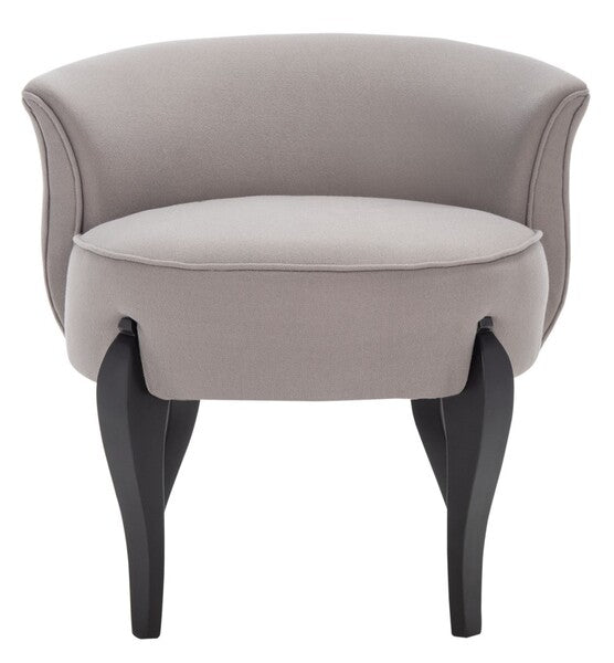 Safavieh Mora French Leg Linen Vanity Chair | Accent Chairs | Modishstore - 2