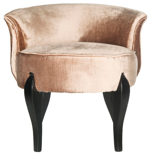 Safavieh Mora French Leg Linen Vanity Chair | Accent Chairs | Modishstore - 3