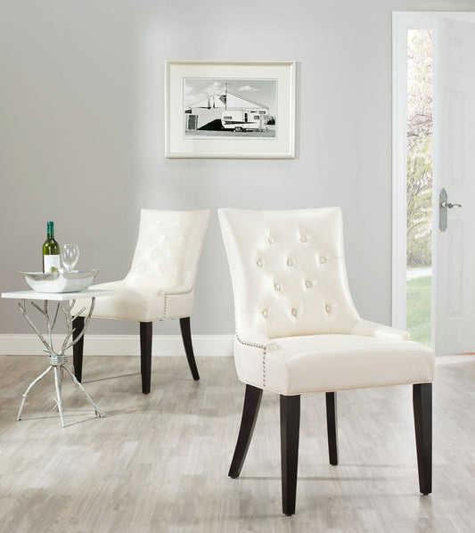 Safavieh Abby Tufted Side Chairs Silver Nail Heads - Set Of 2 | Dining Chairs | Modishstore