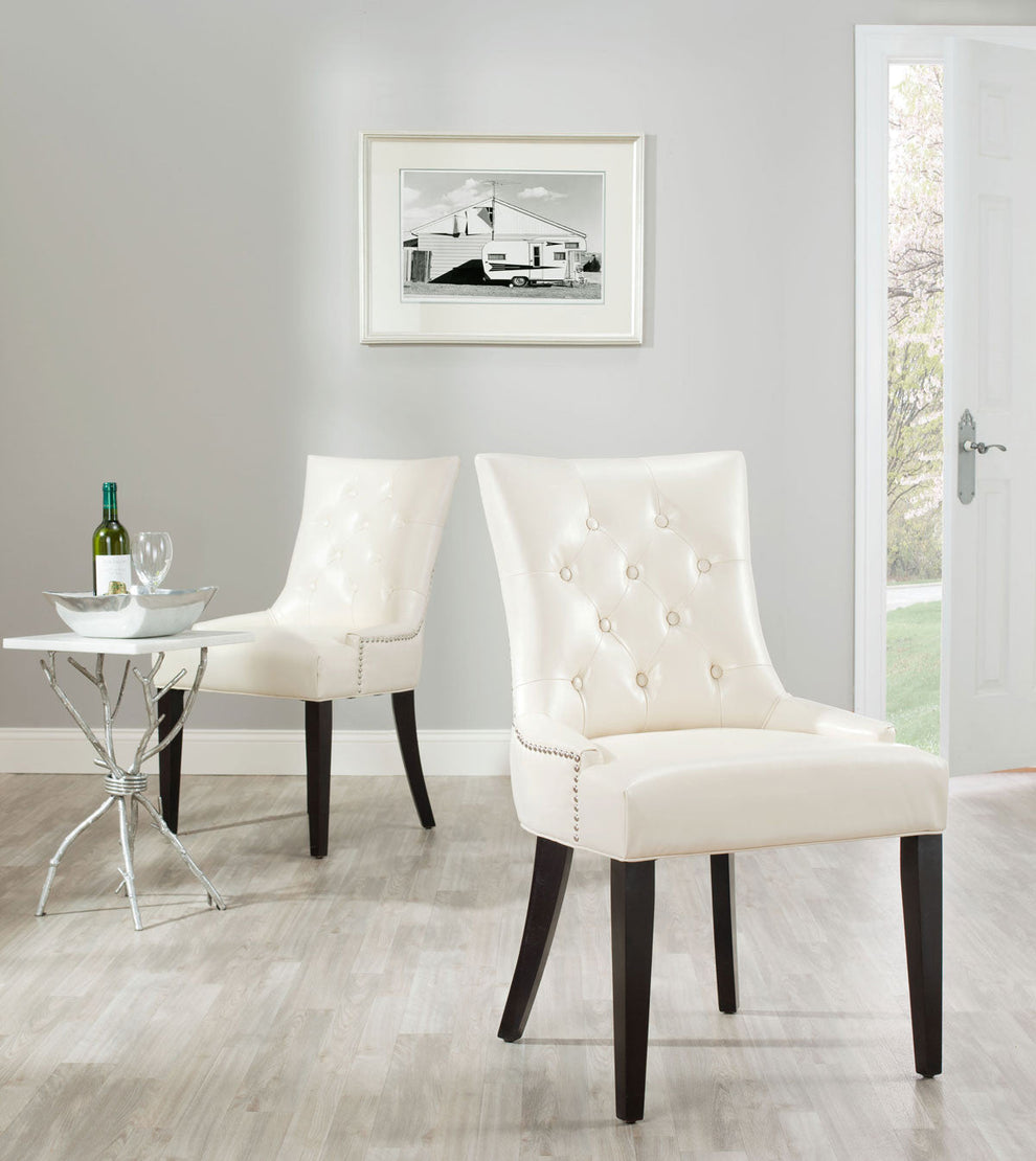 Safavieh Abby Tufted Side Chairs Silver Nail Heads - Set Of 2 | Dining Chairs | Modishstore - 1