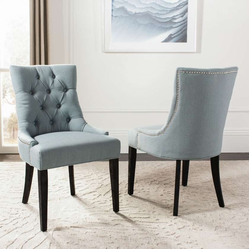 Safavieh Abby 19''H Side Chairs (Set Of 2) - Silver Nail Heads | Dining Chairs | Modishstore - 2