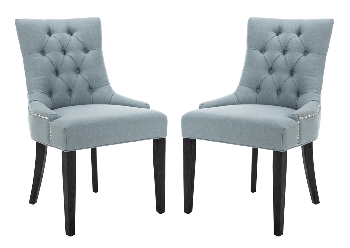 Safavieh Abby 19''H Side Chairs (Set Of 2) - Silver Nail Heads | Dining Chairs | Modishstore - 1