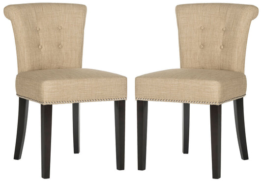 Safavieh Sinclair 21''H  Ring Chair (Set Of 2)  - Silver Nail Heads | Dining Chairs | Modishstore