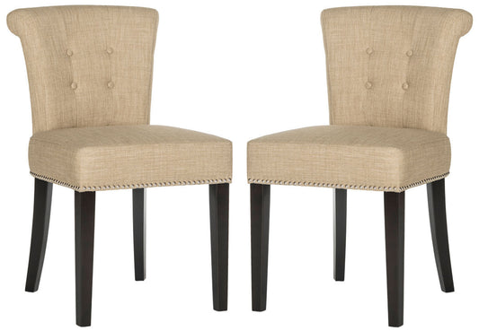 Safavieh Sinclair 21''H  Ring Chair (Set Of 2)  - Silver Nail Heads | Dining Chairs | Modishstore - 1