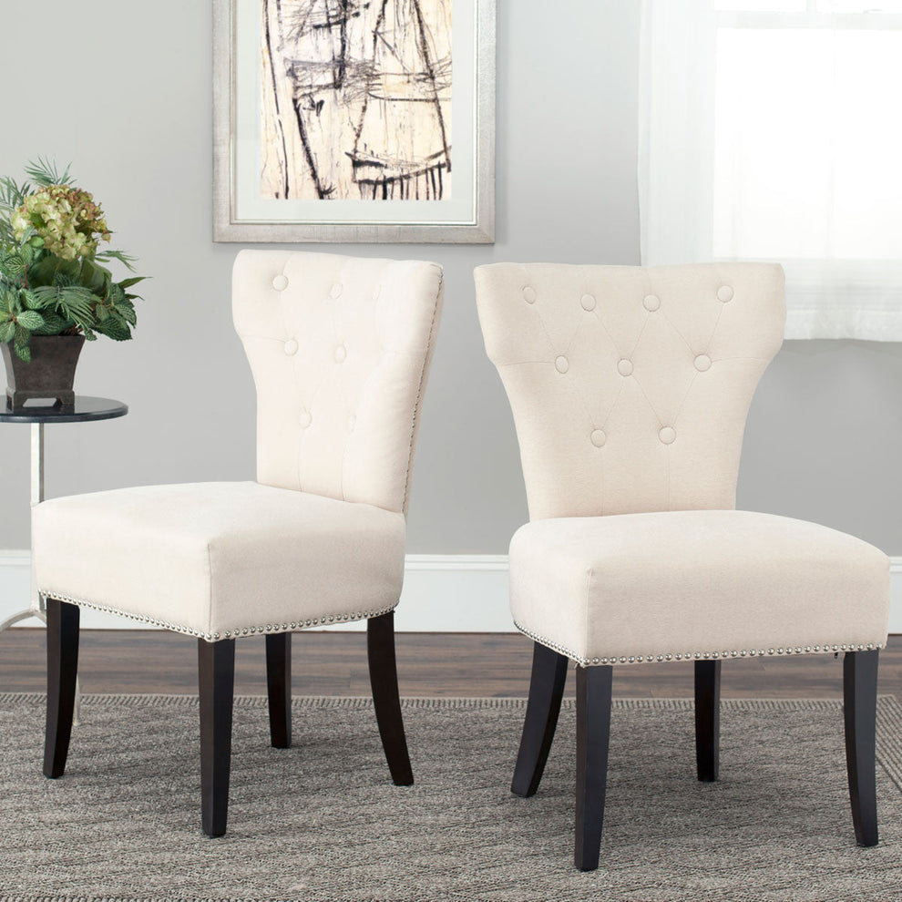 Safavieh Addison Side Chairs Silver Nail Heads - Set Of 2 | Dining Chairs | Modishstore - 1