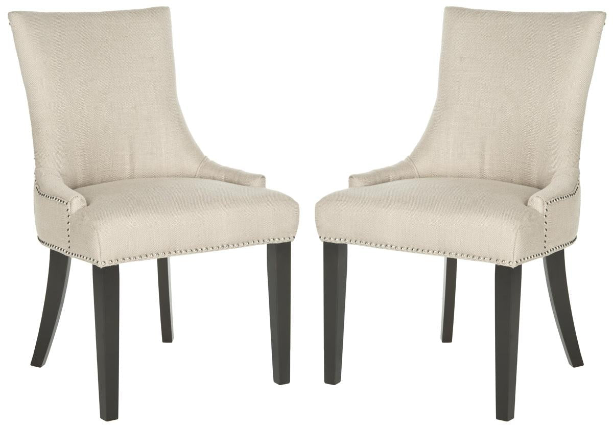 Safavieh Lester 19''H Dining Chair - Silver Nail Heads | Dining Chairs | Modishstore