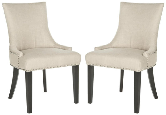 Safavieh Lester 19''H Dining Chair - Silver Nail Heads | Dining Chairs | Modishstore - 1
