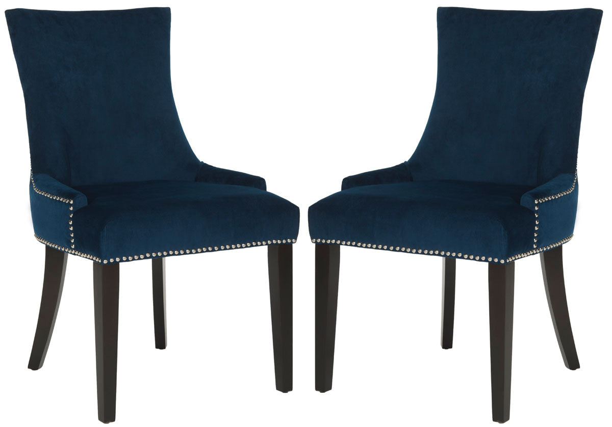 Safavieh Lester 19''H  Dining Chair  (Set Of 2) - Silver Nail Heads | Dining Chairs | Modishstore - 1
