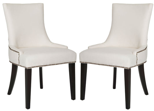 Safavieh Lester 19''H  Dining Chair  (Set Of 2) - Brass Nail Heads | Dining Chairs | Modishstore - 1