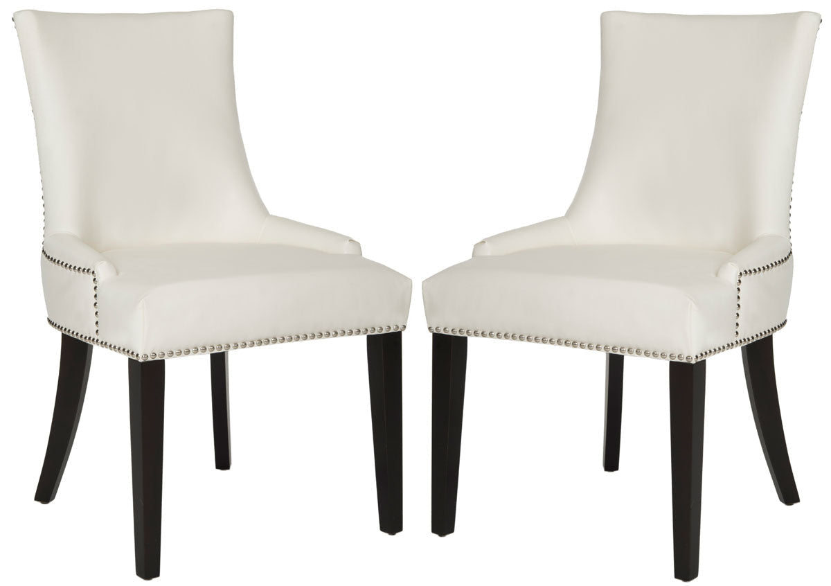 Safavieh Lester 19''H  Dining Chair  (Set Of 2) - Silver Nail Heads | Dining Chairs | Modishstore