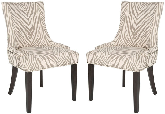 Safavieh Lester 19''H  Dining Chair  (Set Of 2) - Silver Nail Heads | Dining Chairs | Modishstore - 1