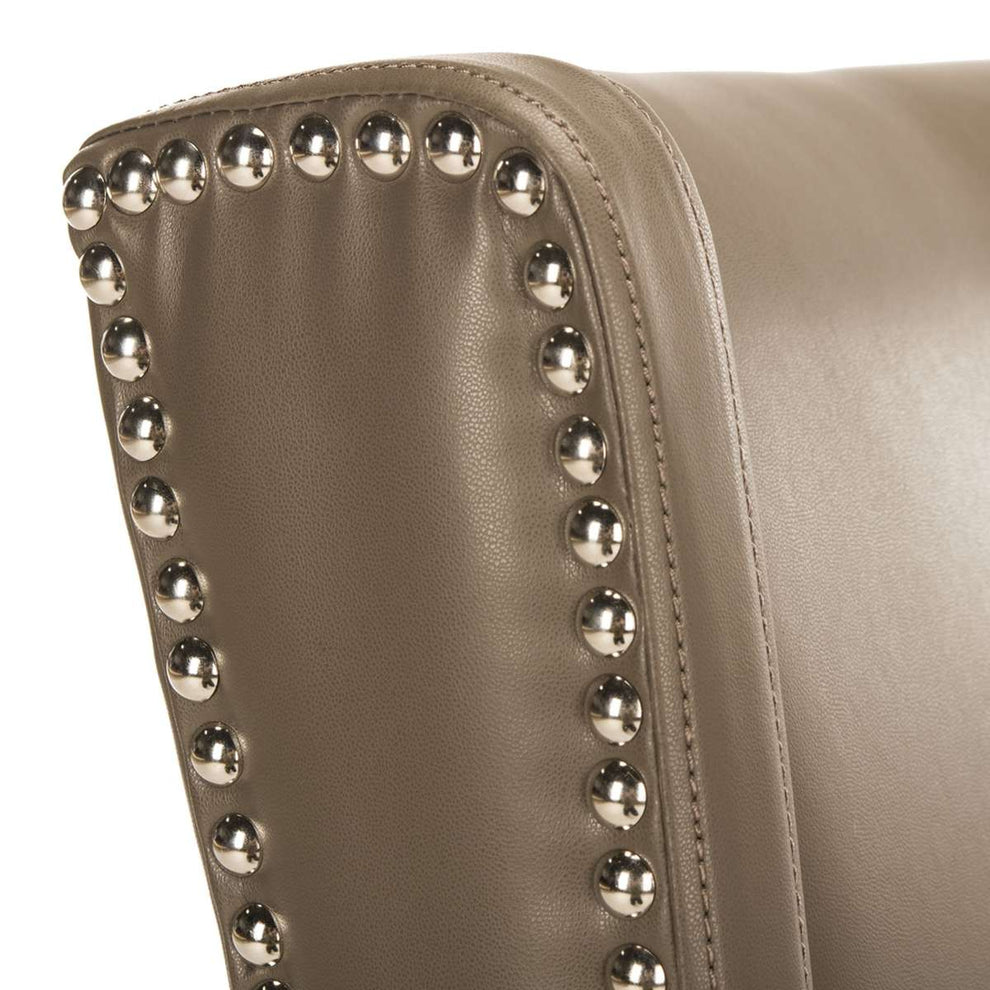 Safavieh Sher 19''H Side Chair (Set Of 2) - Silver Nail Heads - Clay | Dining Chairs | Modishstore - 2